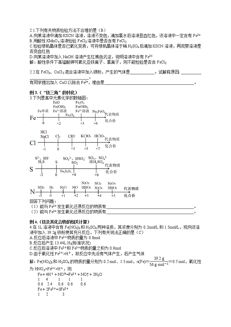 专题09 《铁及其化合物》二轮复习-教师版-2022年高考化学二轮复习专题冲刺（上海专用）第2页