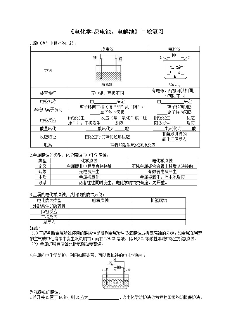 专题13 《电化学-原电池、电解池》二轮复习-教师版-2022年高考化学二轮复习专题冲刺（上海专用）第1页