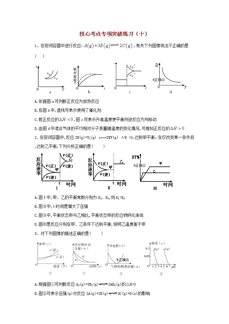 高考化学二轮复习核心考点专项突破练习10（含详解）第1页