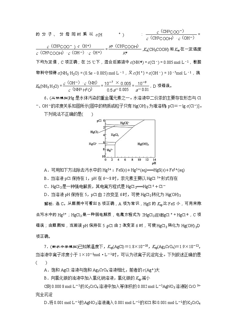高考化学一轮复习方案：第08章水溶液中的离子平衡 8 章末综合检测（八） （含详解）第3页