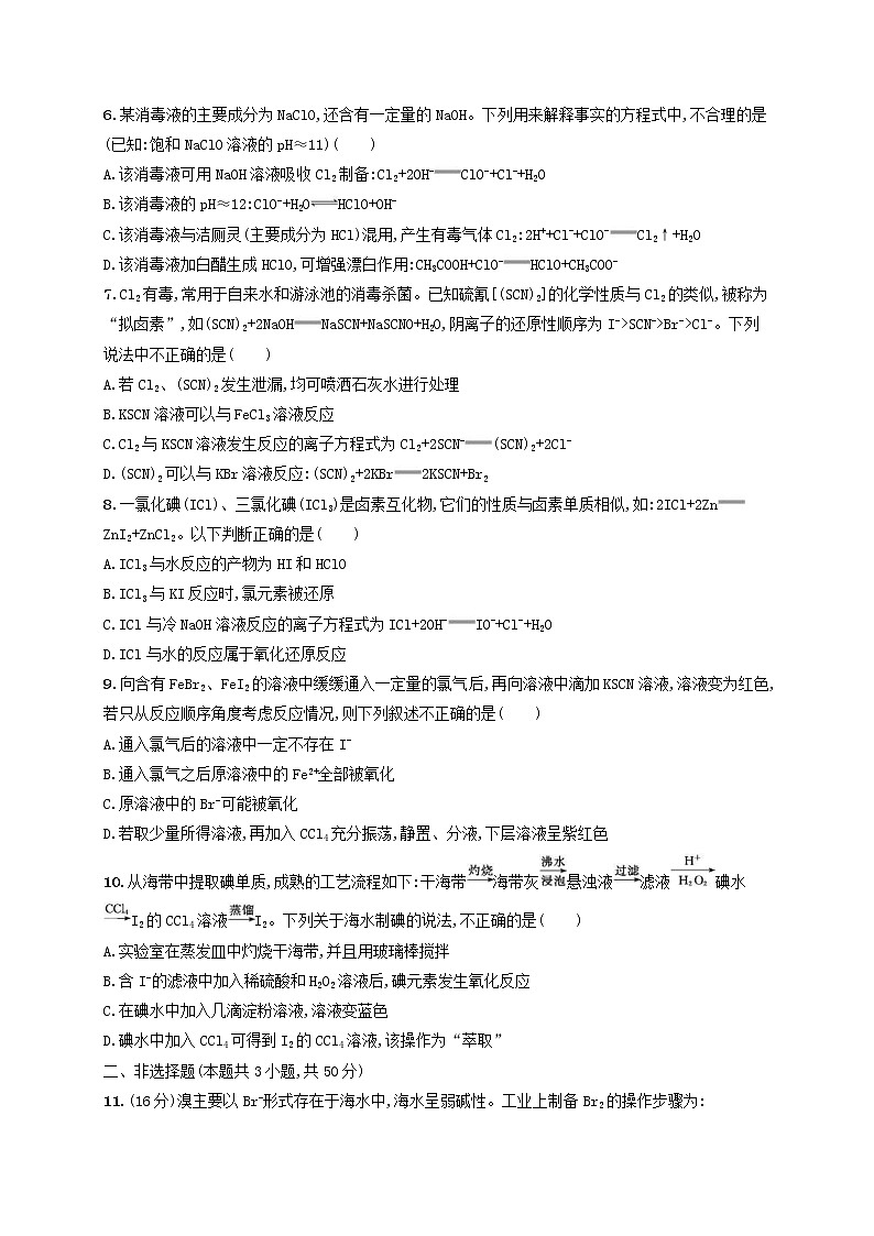 高考化学一轮复习考点规范练11《富集在海水中的元素-氯海水资源利用》(含详解)第2页