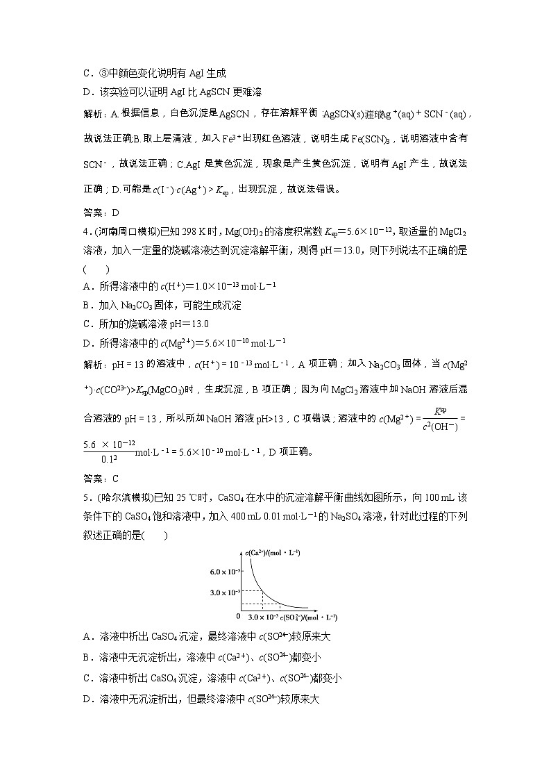 高考化学一轮优化探究练习：第08章第29讲《难溶电解质的溶解平衡》（含详解）第2页