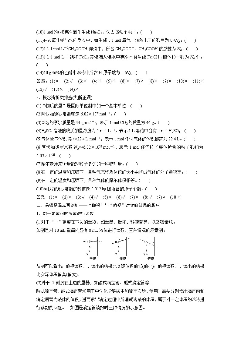 高考化学一轮优化探究练习：章末排查练（一） Word版含解析第2页