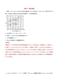 高考化学二轮复习专题17《滴定曲线》考点专练（含详解）