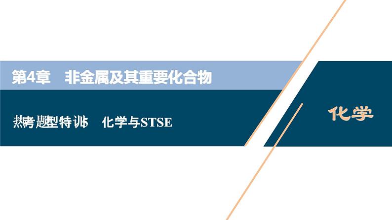 热考题型特训5　化学与STSE课件PPT第1页