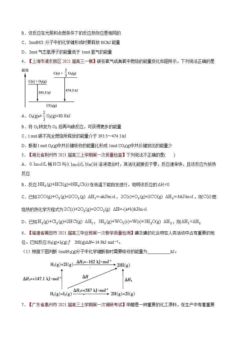 难点1 反应热的相关计算- 高考化学专练【热点·重点·难点】(原卷版）第2页
