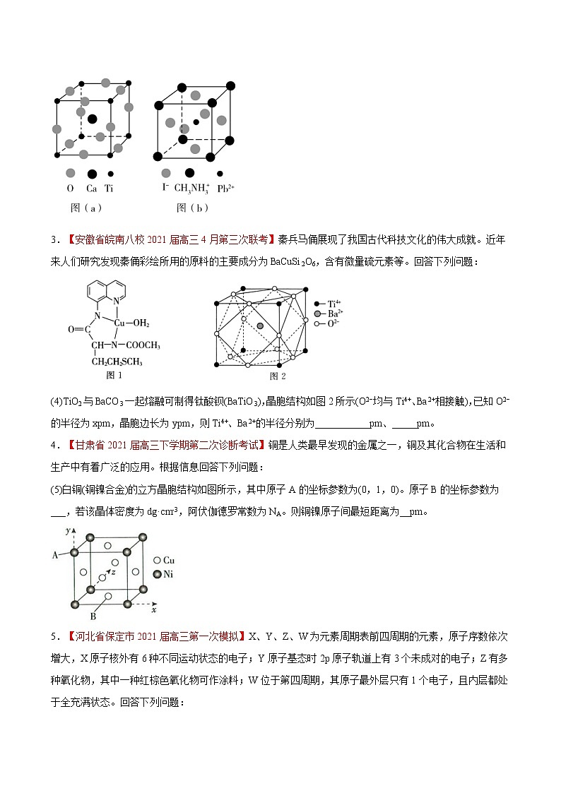 难点10 晶胞的相关计算- 高考化学专练【热点·重点·难点】02