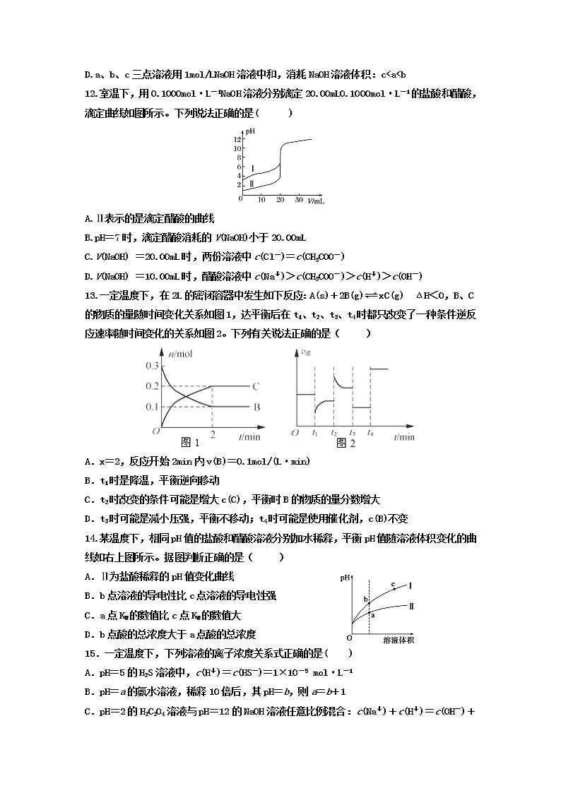 2021-2022学年辽宁省营口开发区第二高级中学高二上学期11月考试化学试题含答案03