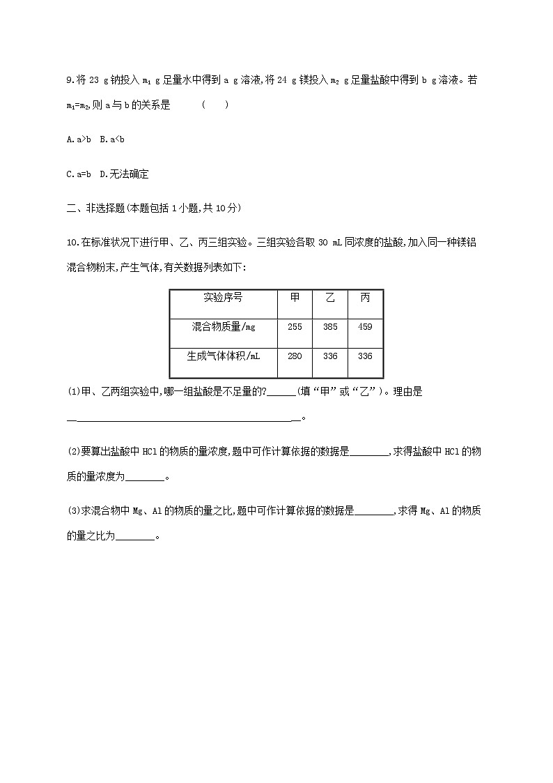 金属材料 第2课时（基础）同步测试【化学人教版高中】03