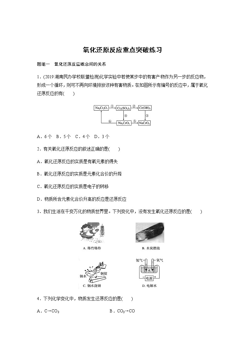 氧化还原反应重点突破练习同步测试【化学人教版高中】01