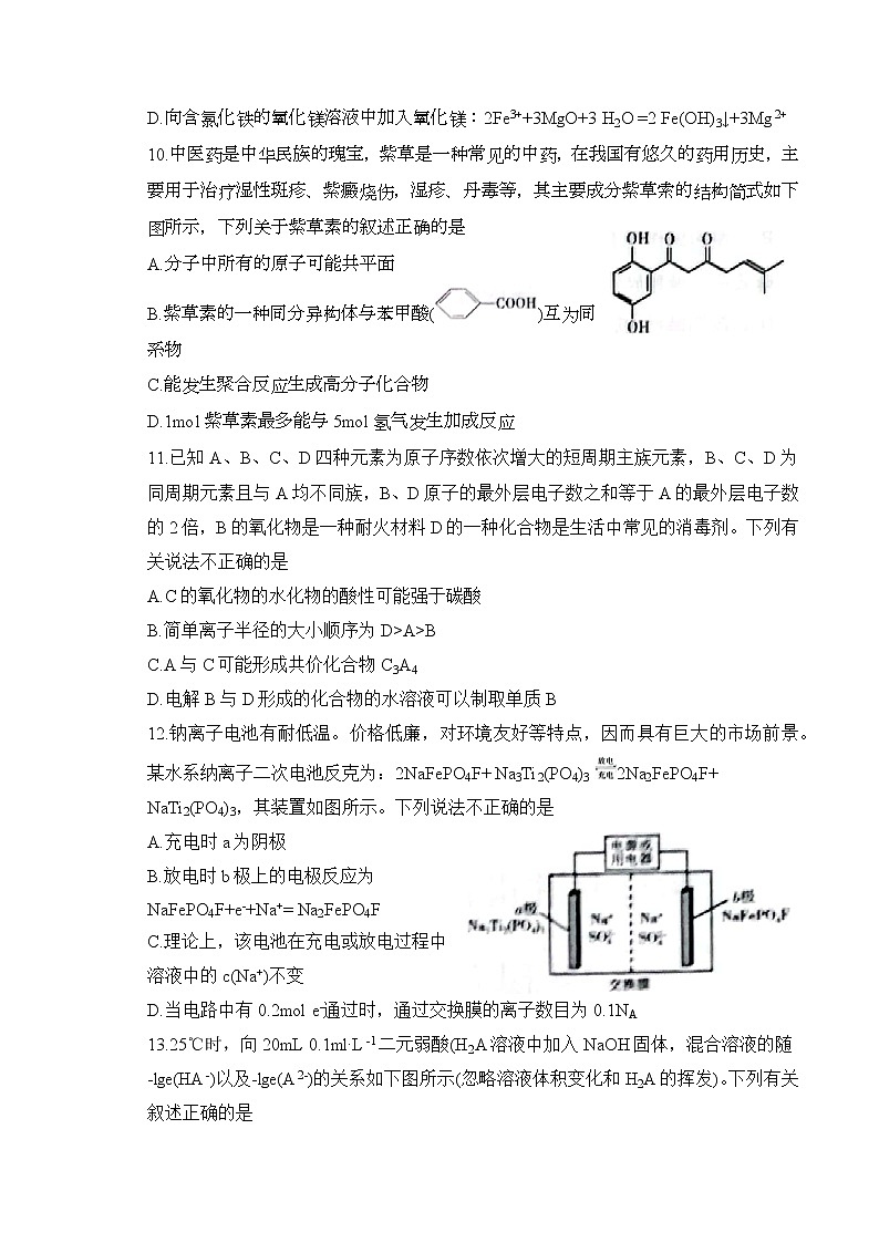 2022届甘肃省高三第二次高考诊断考试（二模）理科综合化学试题（有答案）第2页