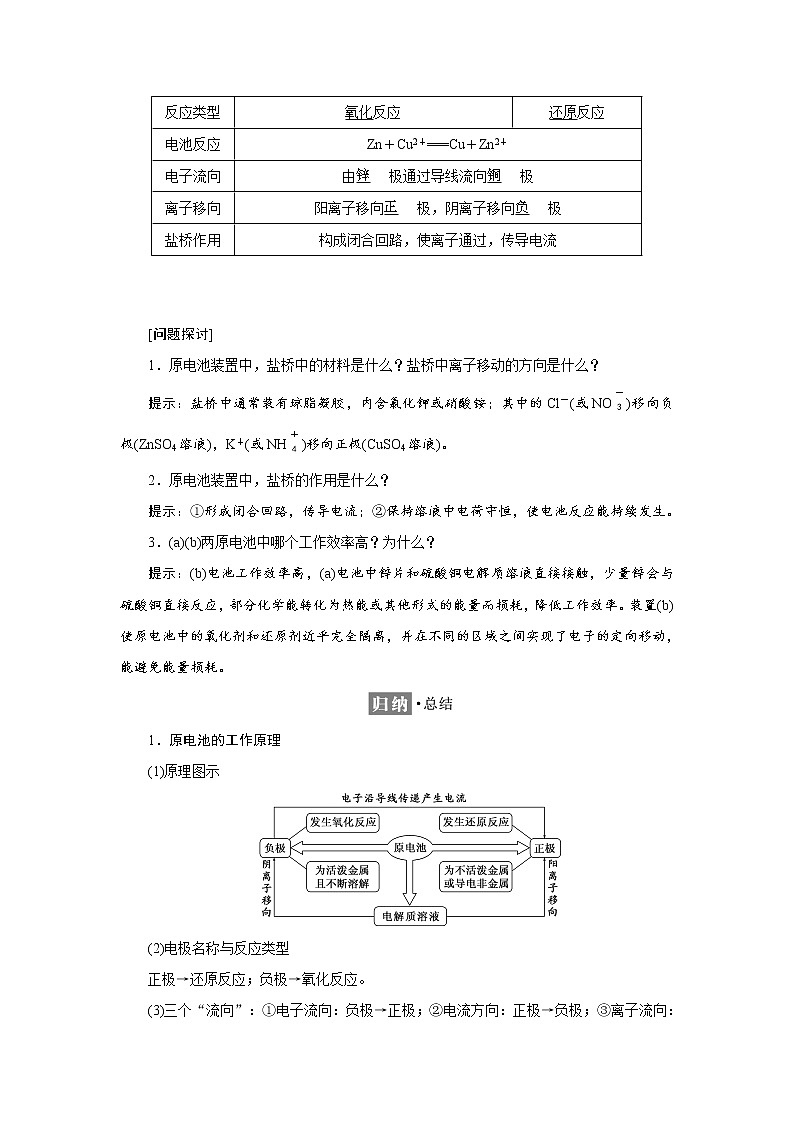 2021-2022学年高中化学鲁科版选择性必修1 1.2 第1课时　原电池的工作原理 学案第2页