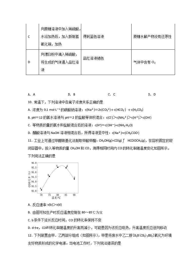2022天津市宁河区芦台一中高三下学期线上二模考试化学试题含答案第3页