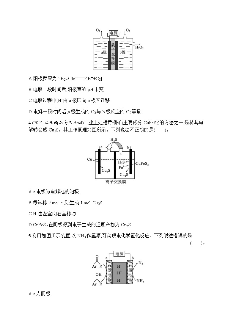 考点规范练8　电解池　金属的电化学腐蚀与防护02