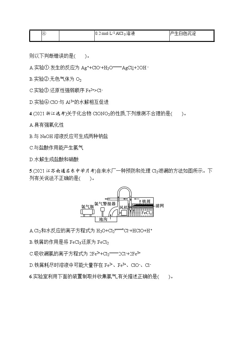 考点规范练12　氯、溴、碘及其化合物第2页