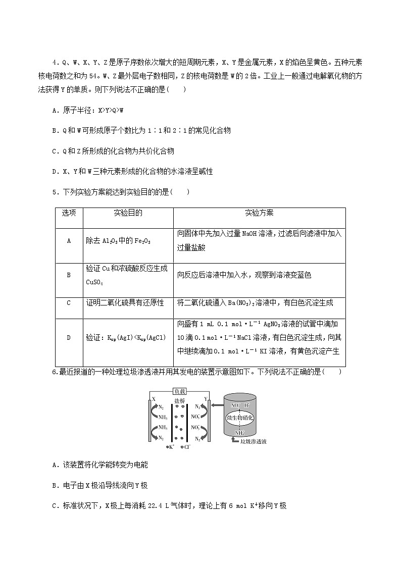 2022届高考化学二轮复习提升模拟卷5含答案第2页