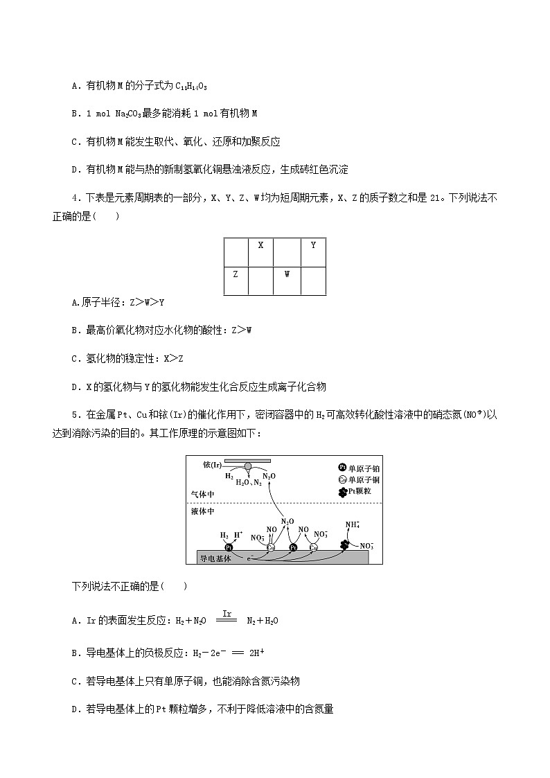 2022届高考化学二轮复习提升模拟卷9含答案第2页