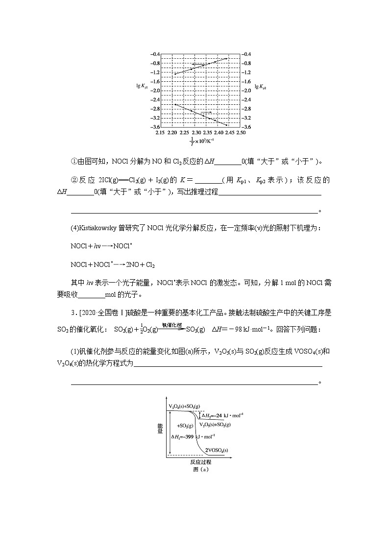 题型2　化学反应原理综合应用题  2022版高考化学二轮专题冲刺指导方案03