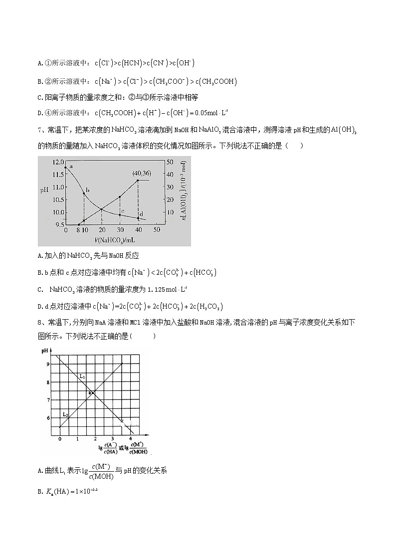 2022届高考化学一轮复习考点精练之知识点16盐类水解含答案第3页