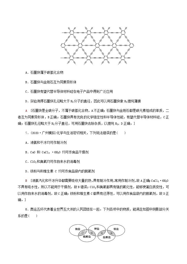 2022届高考化学一轮复习课后限时集训练习3物质的组成分类和性质传统化学文化含答案第3页