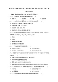 2021-2022学年黑龙江省大庆市萨尔图区东风中学高一（上）期中化学试卷