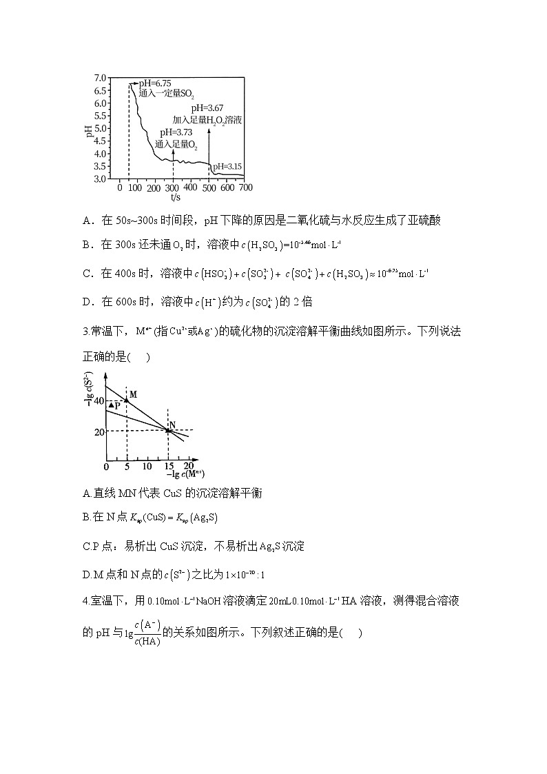 第13题 水溶液中的粒子平衡 ——【新课标全国卷】2022届高考化学三轮复习考点题号一对一第2页
