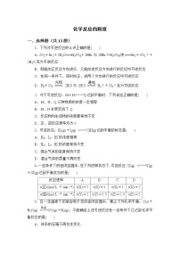 化学必修 第二册第3节 化学反应的快慢和限度免费当堂达标检测题