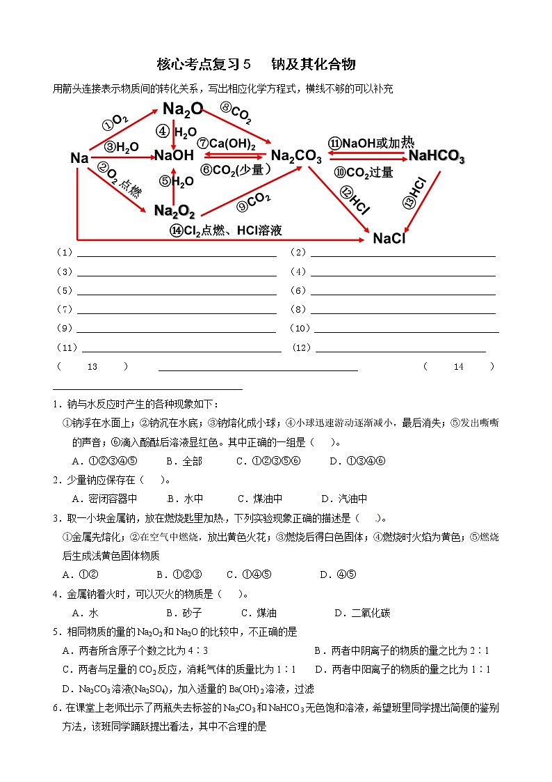核心考点5复习第1页