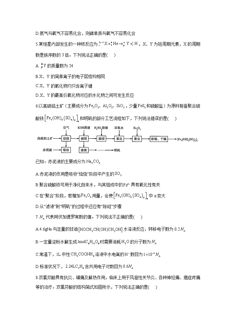 2022届新高考化学考前冲刺卷    河北卷第2页