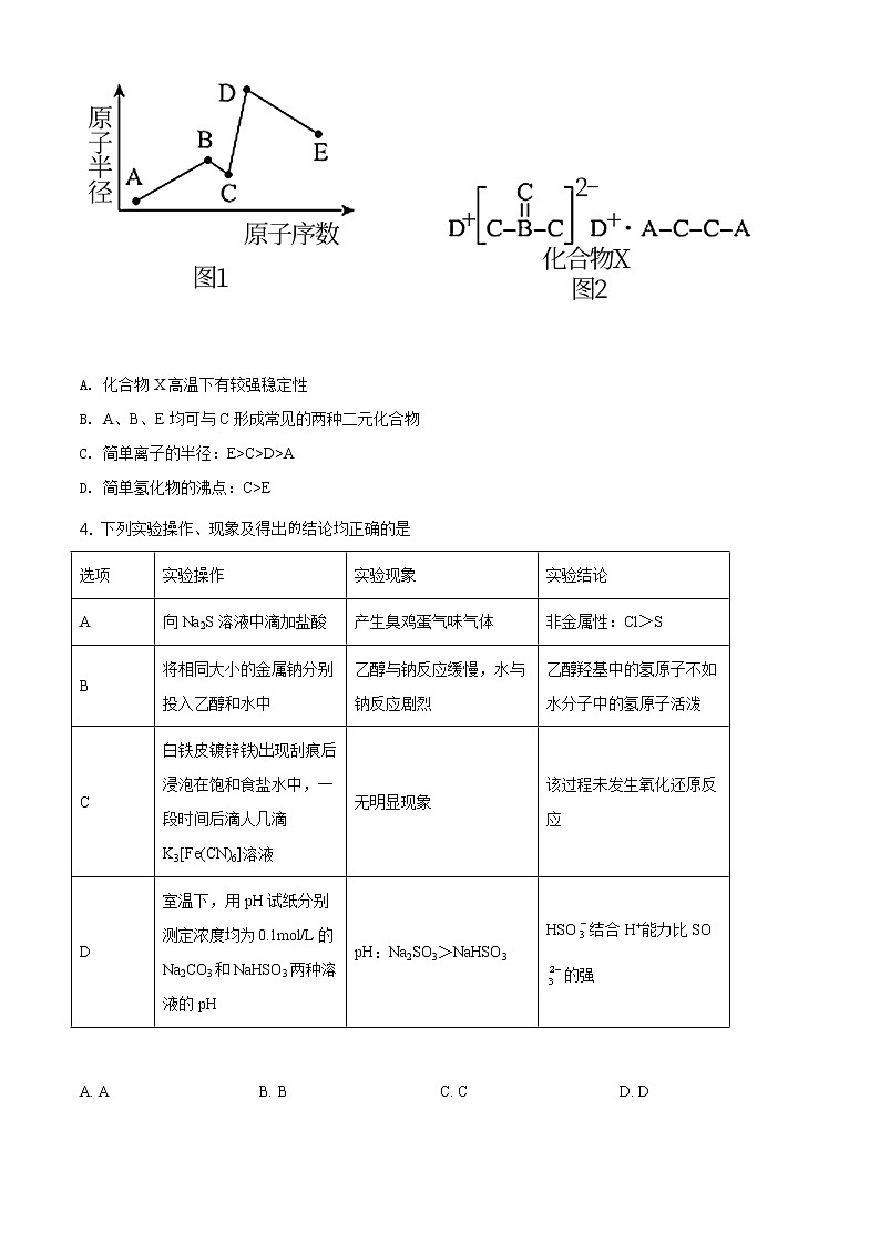 江西省萍乡市2021届高三第二次模拟考试理综化学试题试卷第2页