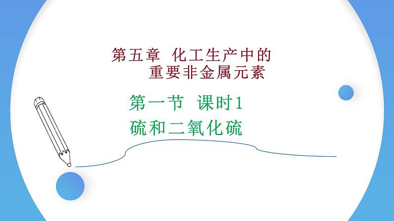 5.1.1  硫 和 二氧化硫2021-2022学年高一化学同步课堂精品课件（人教版2019必修第二册）第1页