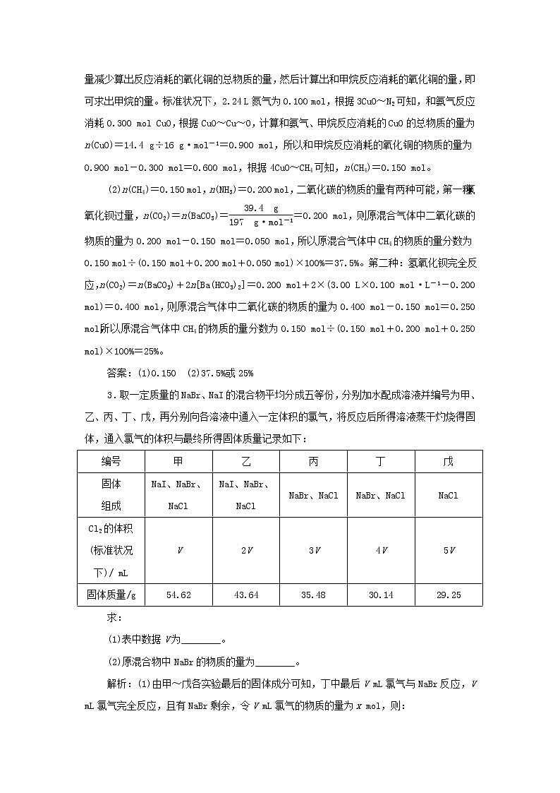 浙江专用高考化学一轮复习专题4非金属及其化合物化学计算无机推断+小实验综合强化突破二训练含解析第2页