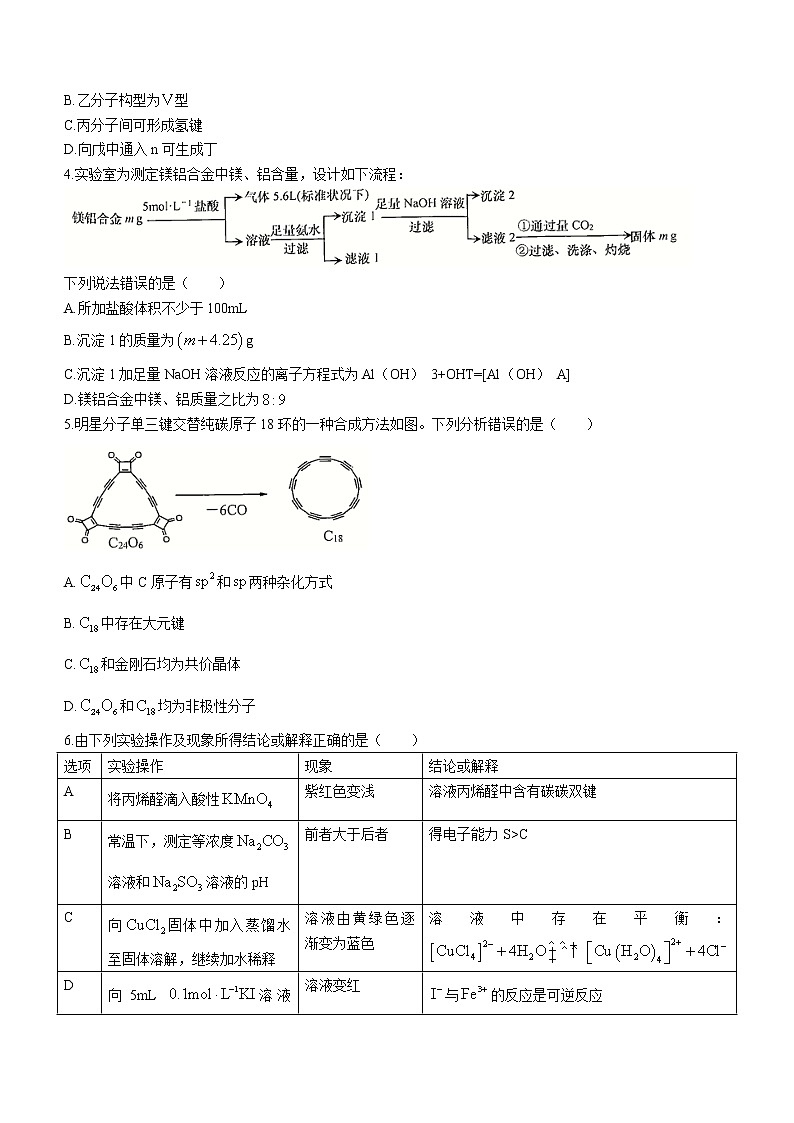 2022届山东省青岛市高三二模化学试题02