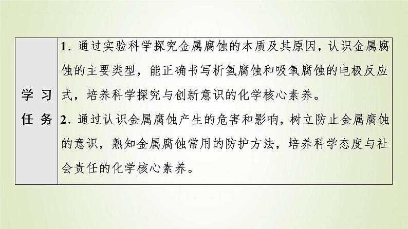 苏教版高中化学选择性必修1专题1化学反应与能量变化第3单元金属的腐蚀与防护基础8金属的腐蚀与防护课件02