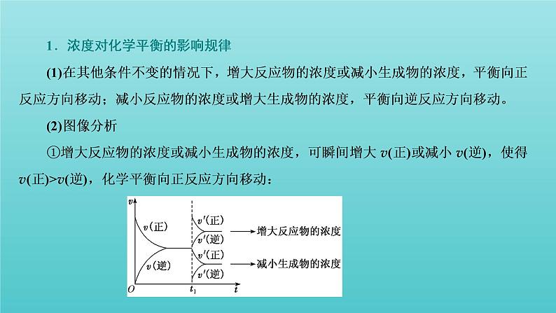 苏教版高中化学选择性必修1专题2化学反应速率与化学平衡第三单元第一课时浓度压强变化对化学平衡的影响课件07