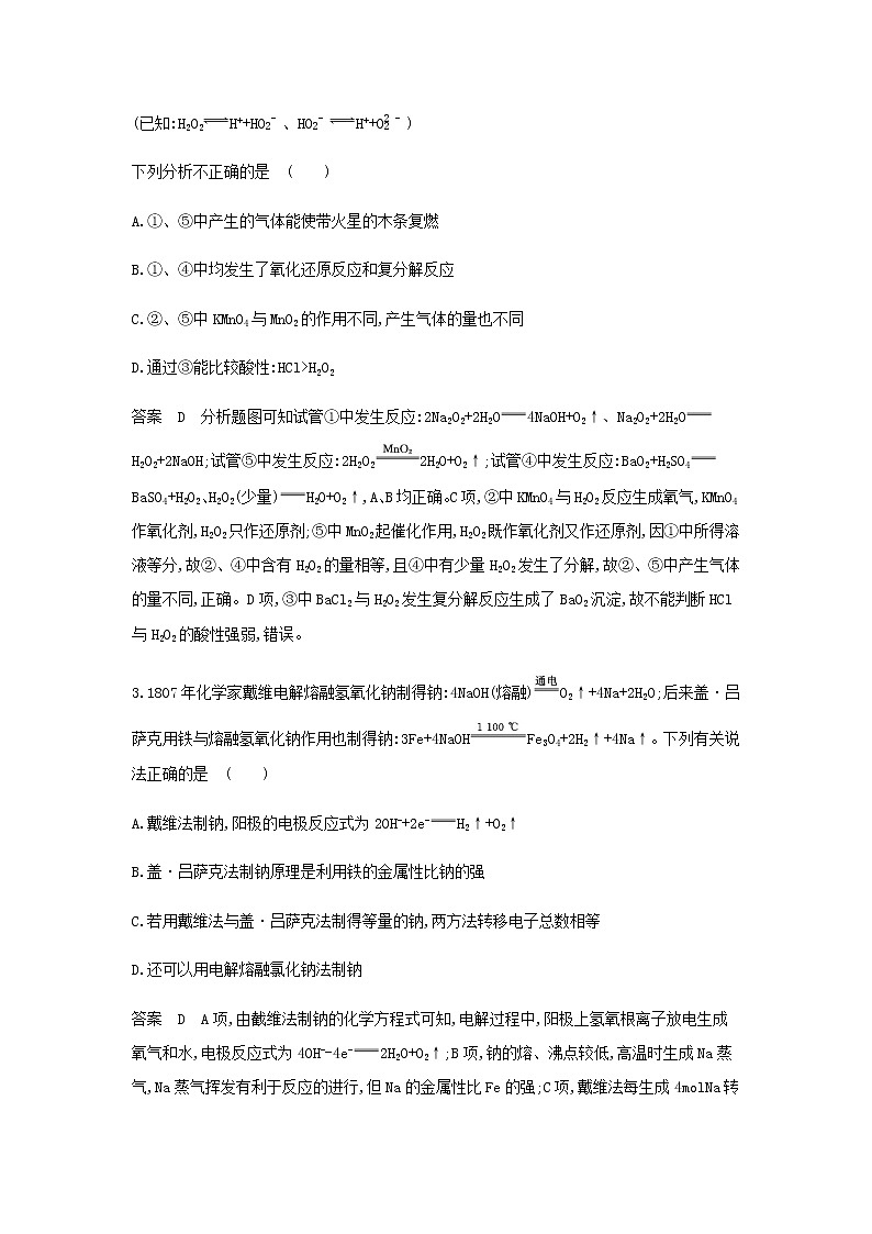 山东专用高考化学一轮复习专题六金属及其化合物专题综合检测含解析02