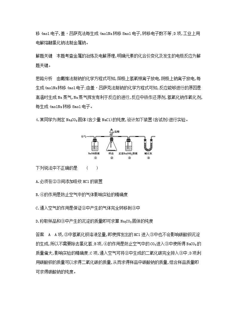 山东专用高考化学一轮复习专题六金属及其化合物专题综合检测含解析03