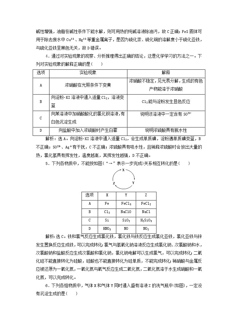 高考化学一轮复习第4章非金属及其重要化合物章末综合测评含解析第2页