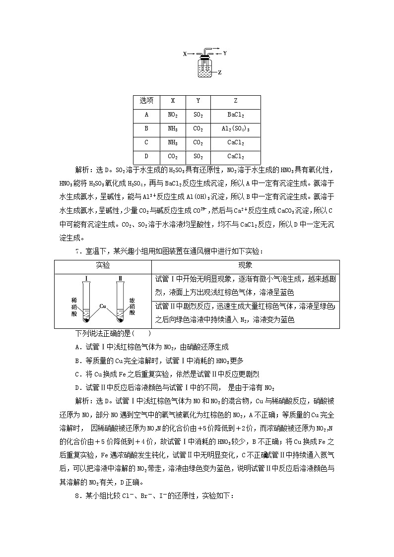高考化学一轮复习第4章非金属及其重要化合物章末综合测评含解析第3页