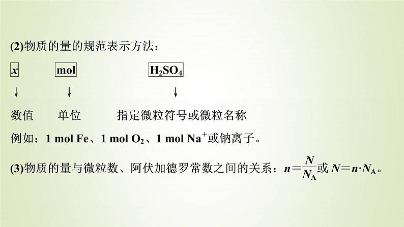 新人教版高考化学一轮复习第1章从实验学化学第3讲物质的量气体摩尔体积课件04