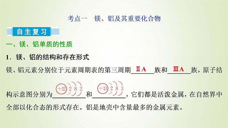 新人教版高考化学一轮复习第3章金属及其重要化合物第11讲镁铝铜及其重要化合物金属冶炼课件03