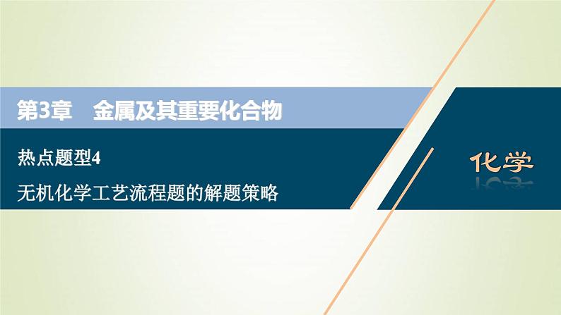 新人教版高考化学一轮复习第3章金属及其重要化合物热点题型4无机化学工艺流程题的解题策略课件第1页