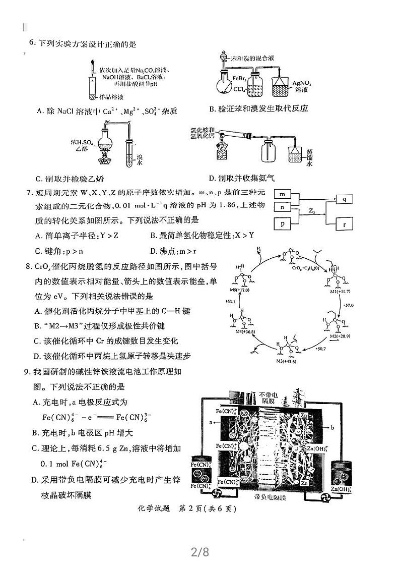2021届福建省厦门市高三下学期5月第三次质量检测化学试题 PDF版02