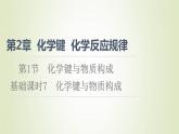 魯科版高中化學必修第二冊第2章化學鍵化學反應規(guī)律第1節(jié)基礎課時7化學鍵與物質(zhì)構成課件