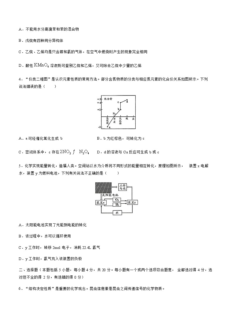 2021淄博部分学校高一下学期期末化学试题含答案第2页