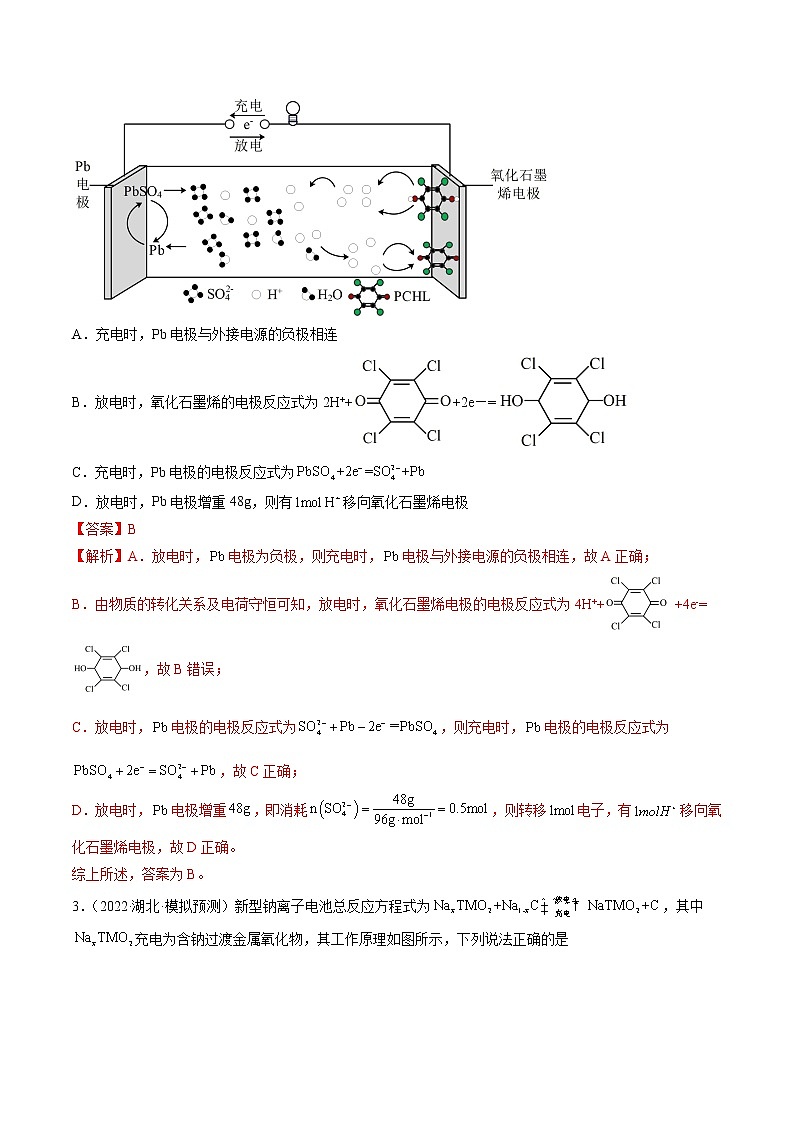 第13练 电化学基础-2022年高考复习化学考前20天必练小题02