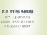 鲁科版高中化学必修第二册第1章原子结构元素周期律第3节基础课时6研究同主族元素的性质预测元素及其化合物的性质课件
