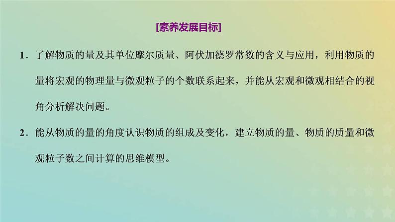 新人教版高中化学必修第一册第二章海水中的重要元素__钠和氯第三节第一课时物质的量课件第2页