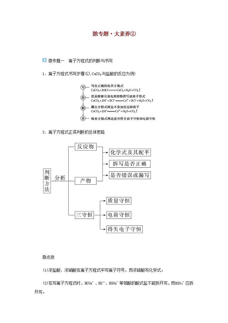 鲁科版高中化学必修第一册微专题2学案第1页