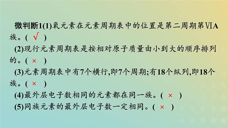 新人教版高中化学必修第一册第四章物质结构元素周期律第一节第2课时元素周期表核素课件第8页